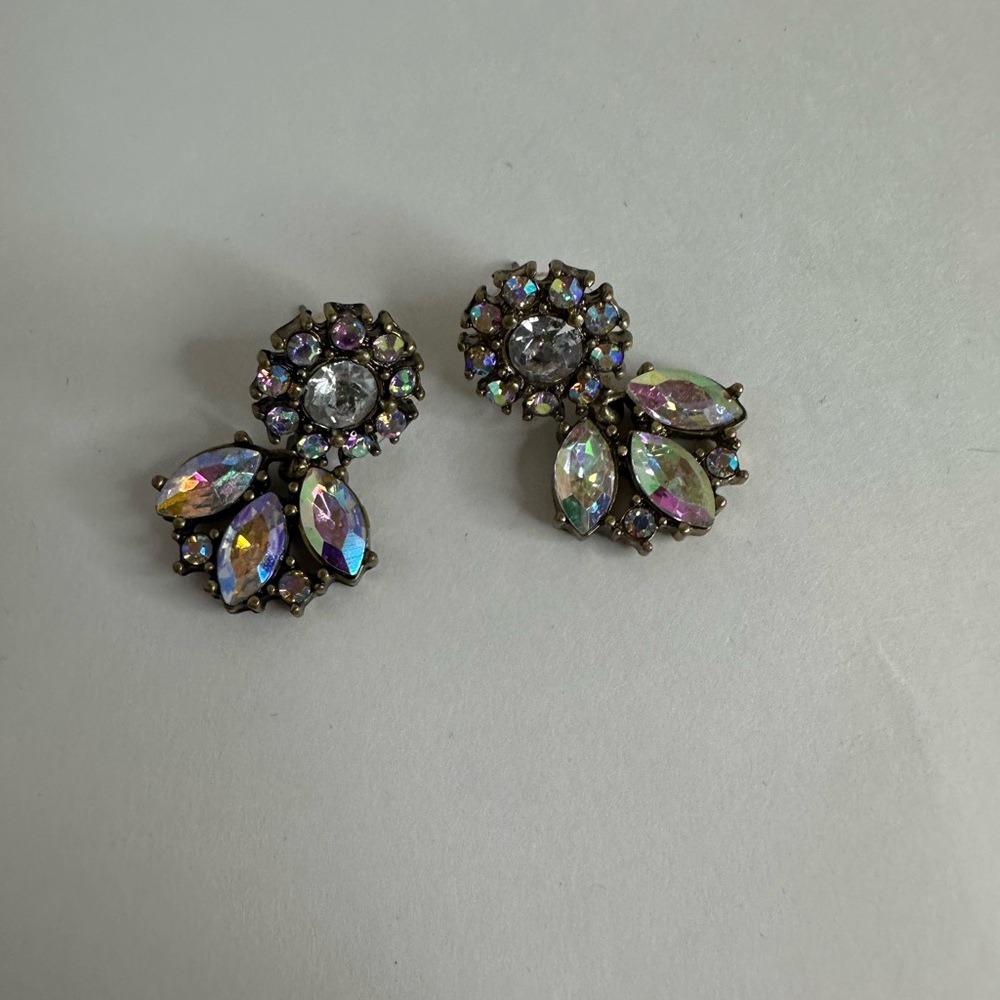 Multi-Color Crystal Earrings - Picture 3 of 3